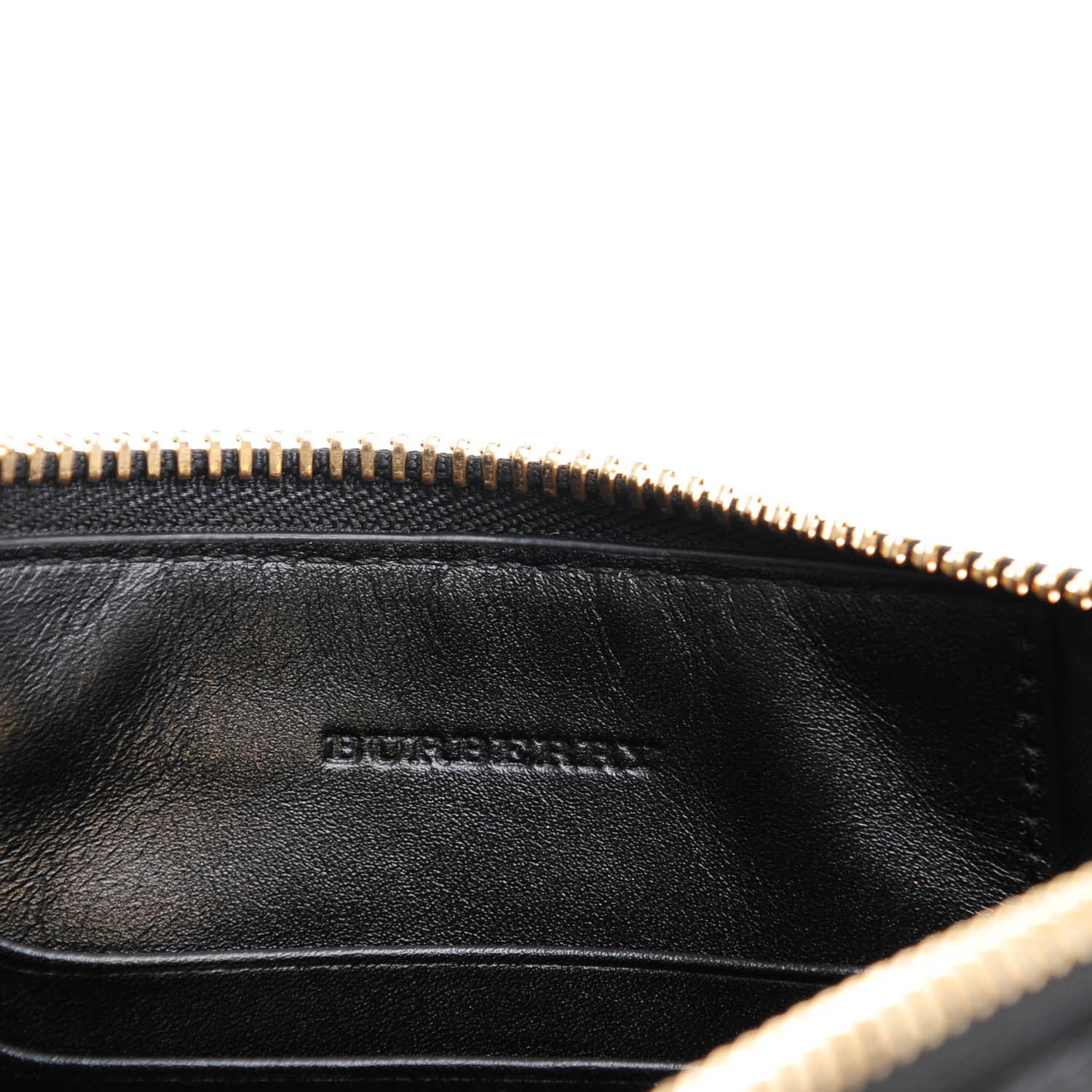 Burberry Signature Grain Calfskin Check Embossed Peyton Crossbody Clutch Bag Black 6 of 8