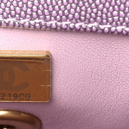 Chanel Metallic Caviar Quilted Mini Coco Handle Flap Light Pink 7 of 10