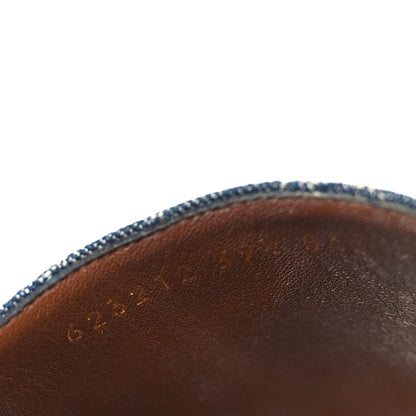 Gucci New Denim GG Monogram Angelina Platform 55mm Slide Sandals 39.5 Blue Tea 8 of 9