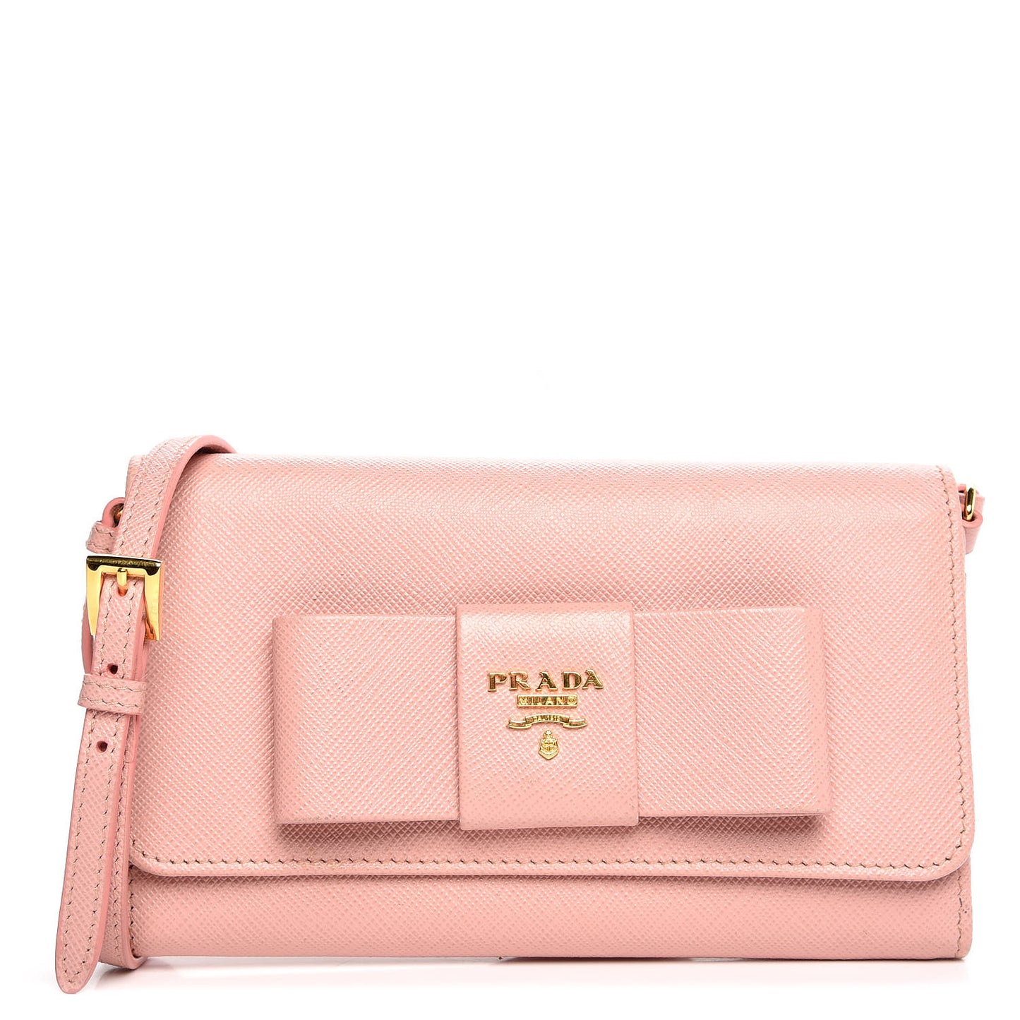 Saffiano Fiocco Bow Flap Wallet Orchidea