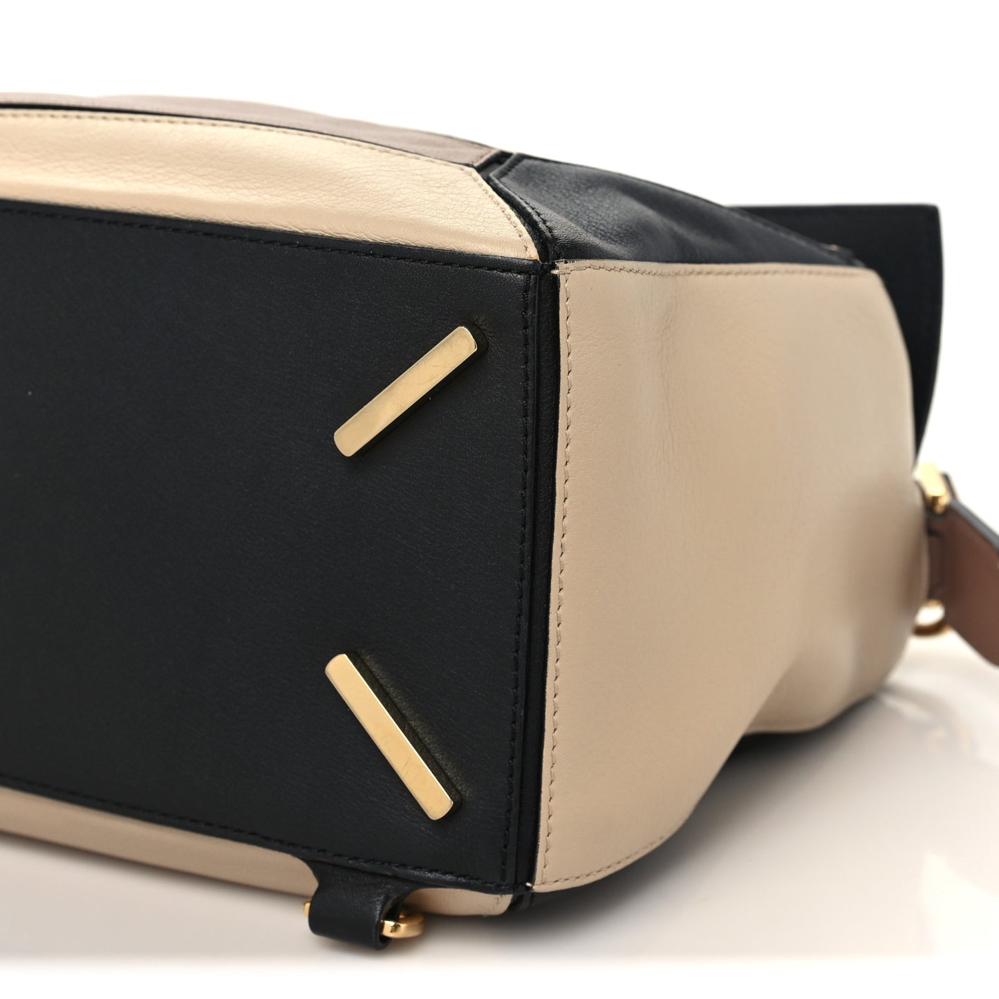 Calfskin Medium Puzzle Bag Sand Hazelnut Ash