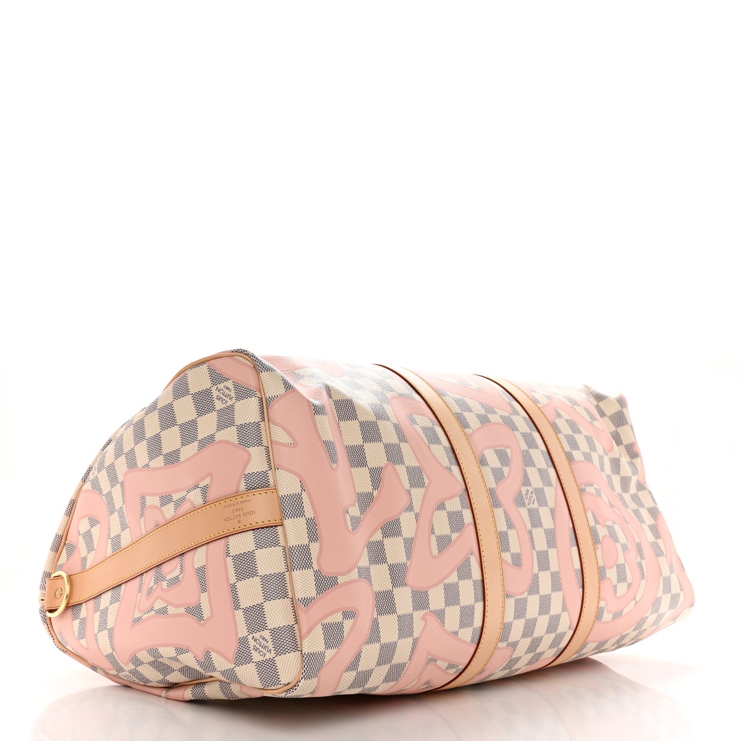 Damier Azur Tahitienne Keepall Bandouliere 50 Rose Ballerine