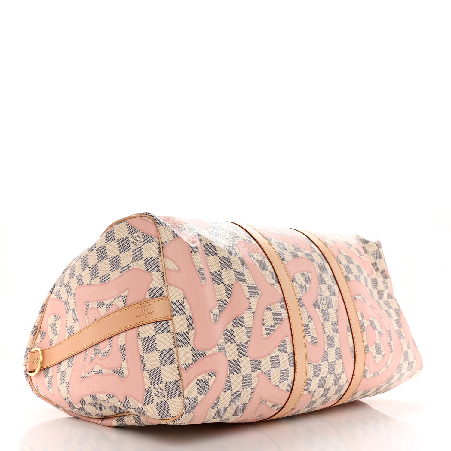Louis Vuitton Damier Azur Tahitienne Keepall Bandouliere 50 Rose Ballerine 3 of 13