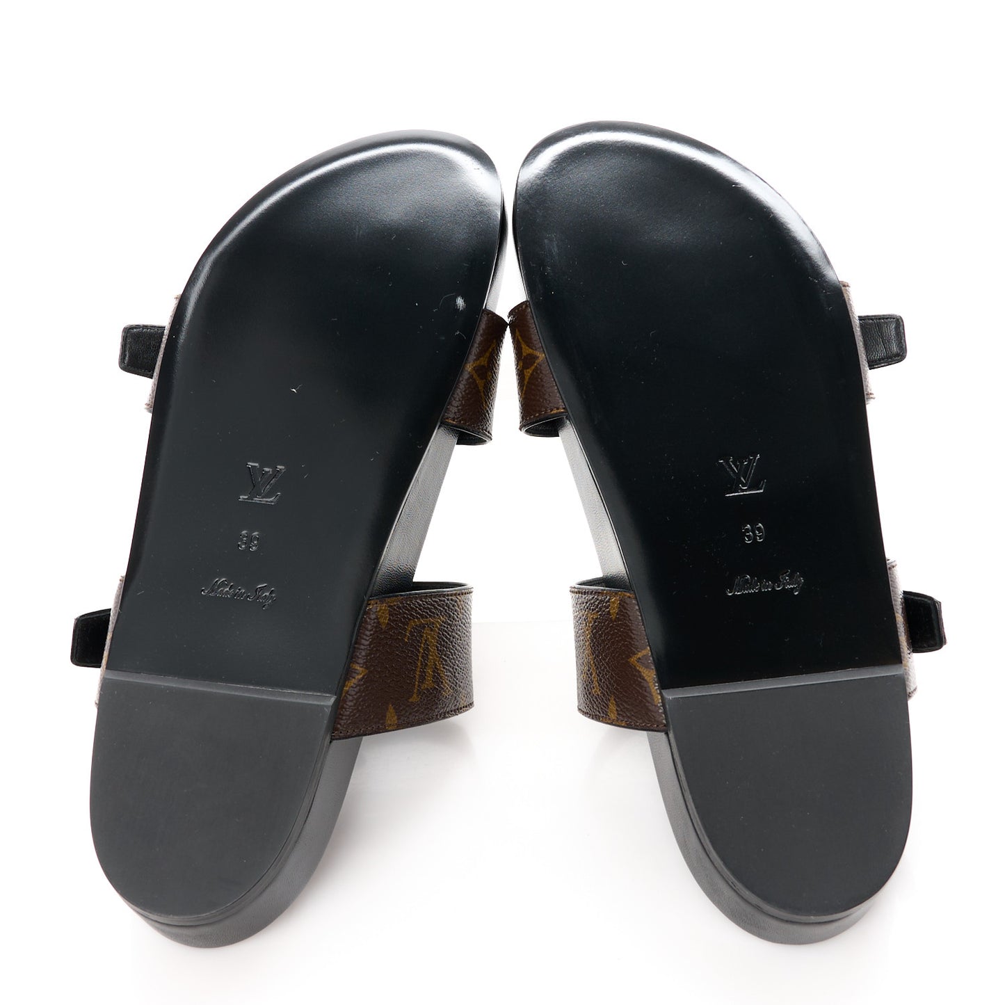 Monogram Bom Dia Mule Sandals 39 Black