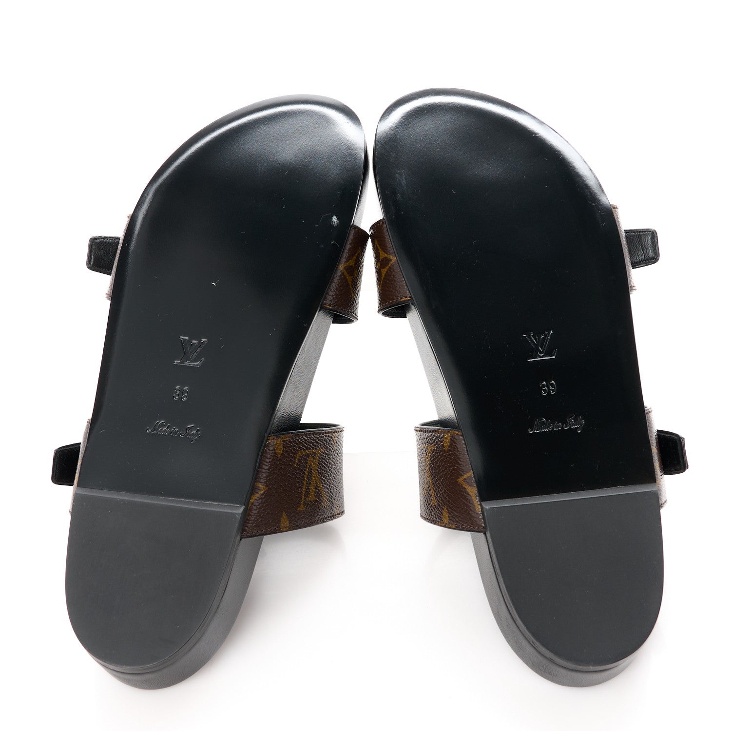 Louis Vuitton Monogram Bom Dia Mule Sandals 39 Black 5 of 8