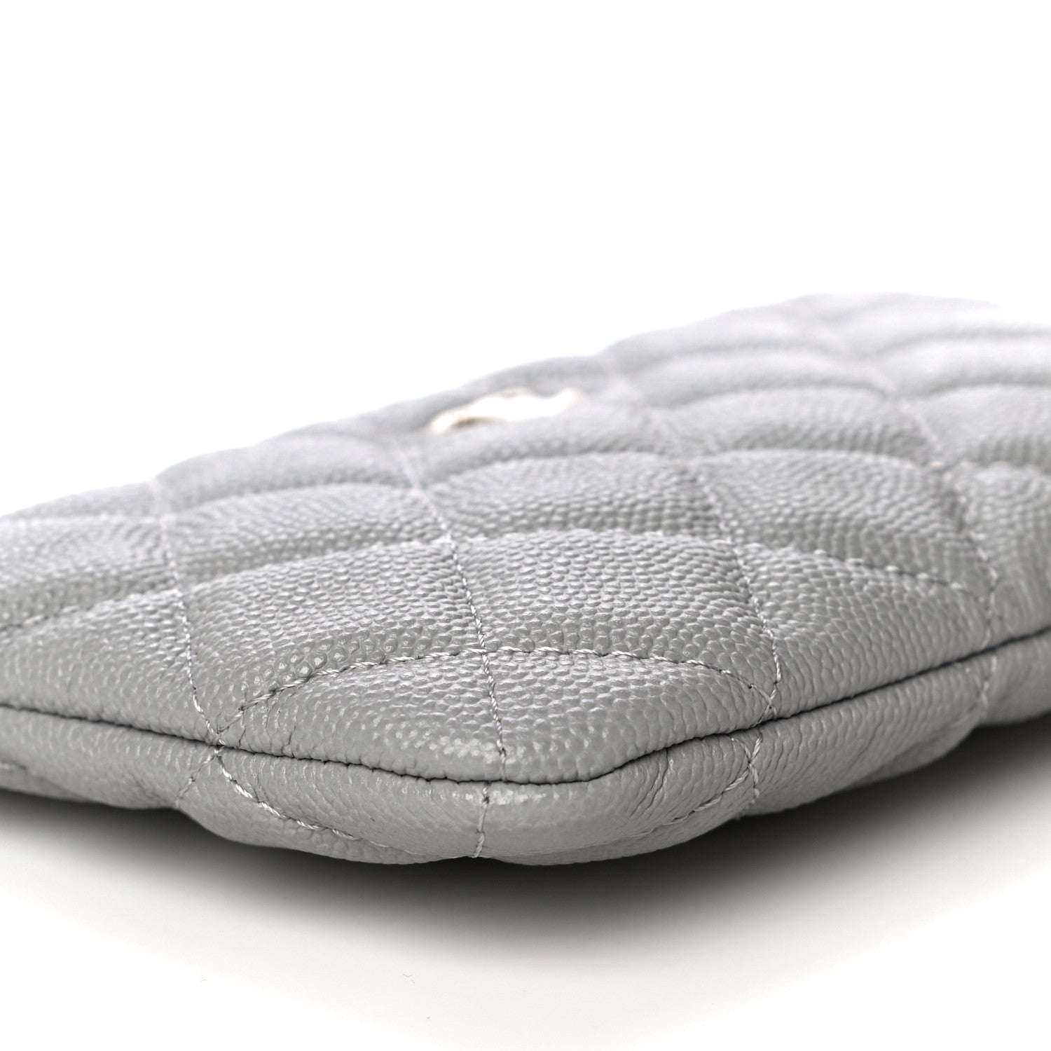 Chanel Caviar Quilted Small Cosmetic Case Grey 9 of 11