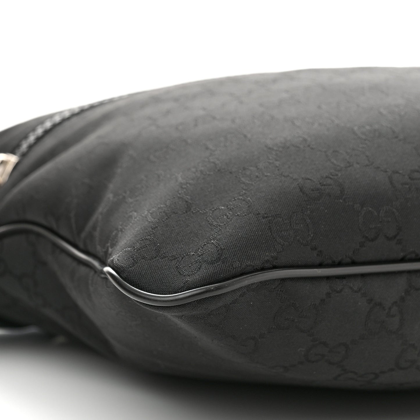 Nylon Monogram Medium Flat Messenger Bag Black