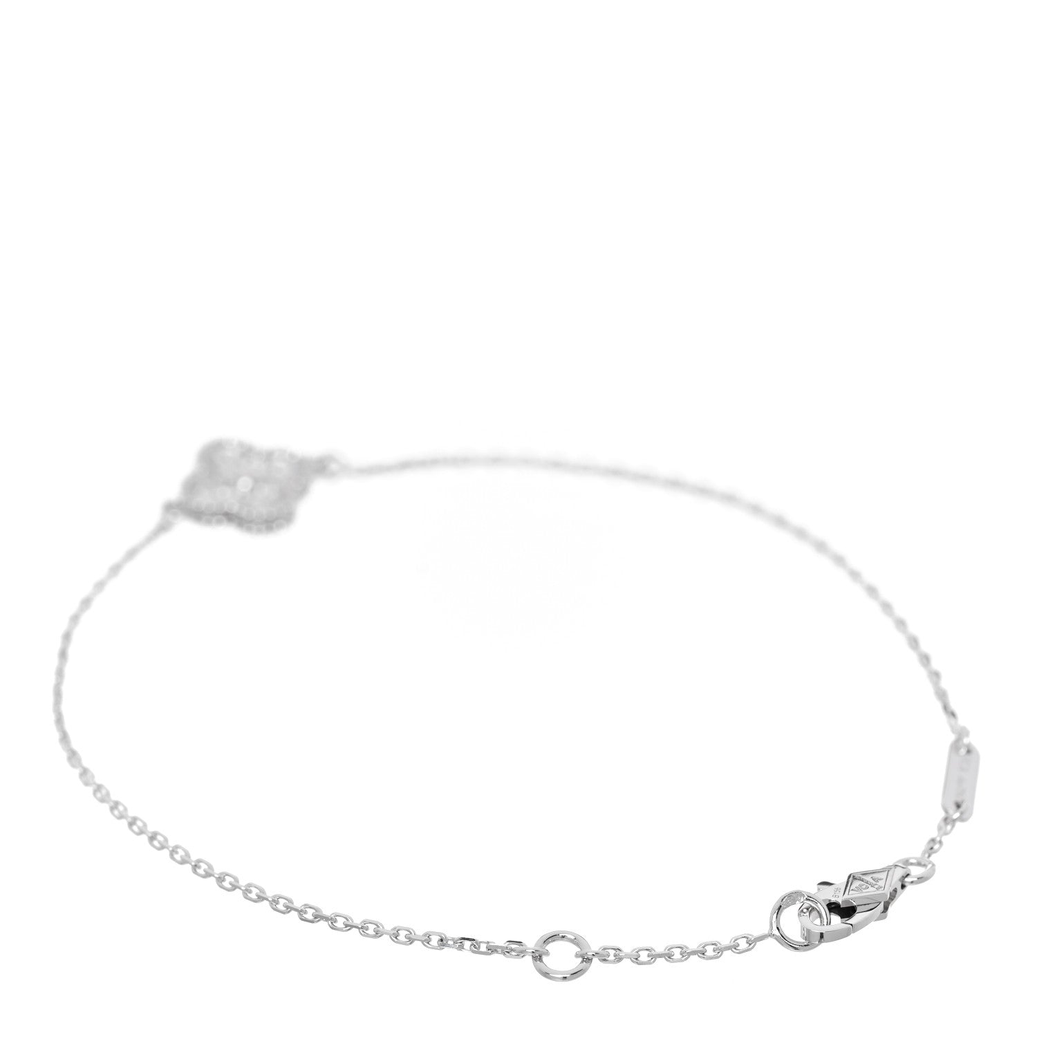 Van Cleef & Arpels 18K White Gold Diamond Sweet Alhambra Bracelet 2 of 5