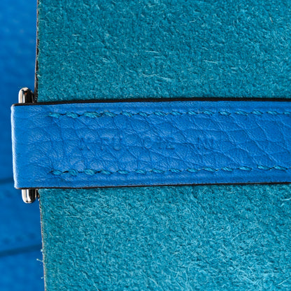 Hermes Taurillon Clemence Picotin Lock 22 MM Bleu Zanzibar 7 of 12