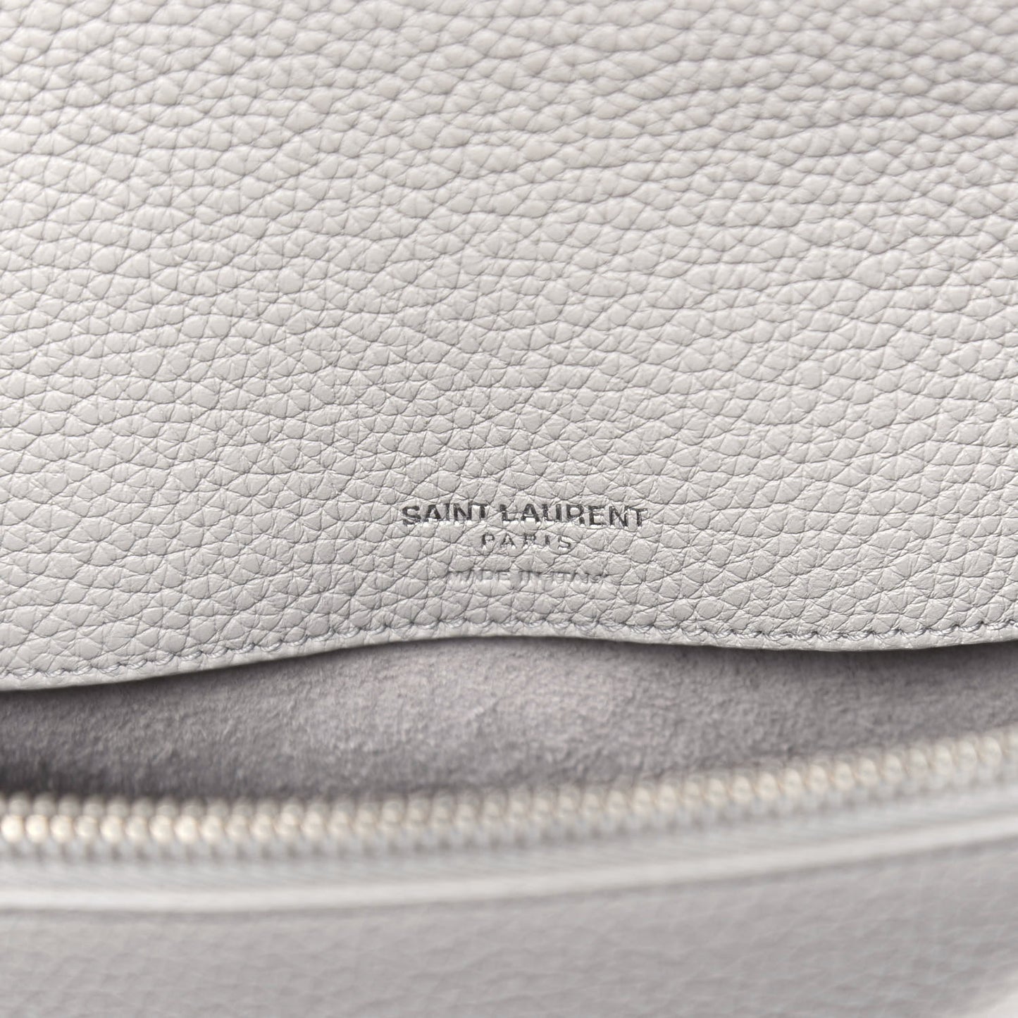 Grained Calfskin Small Supple Sac De Jour Grey