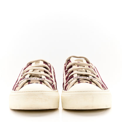 Christian Dior Canvas Oblique Walk'N'Dior Low Top Sneakers 38.5 Deep Amaranth 2 of 17
