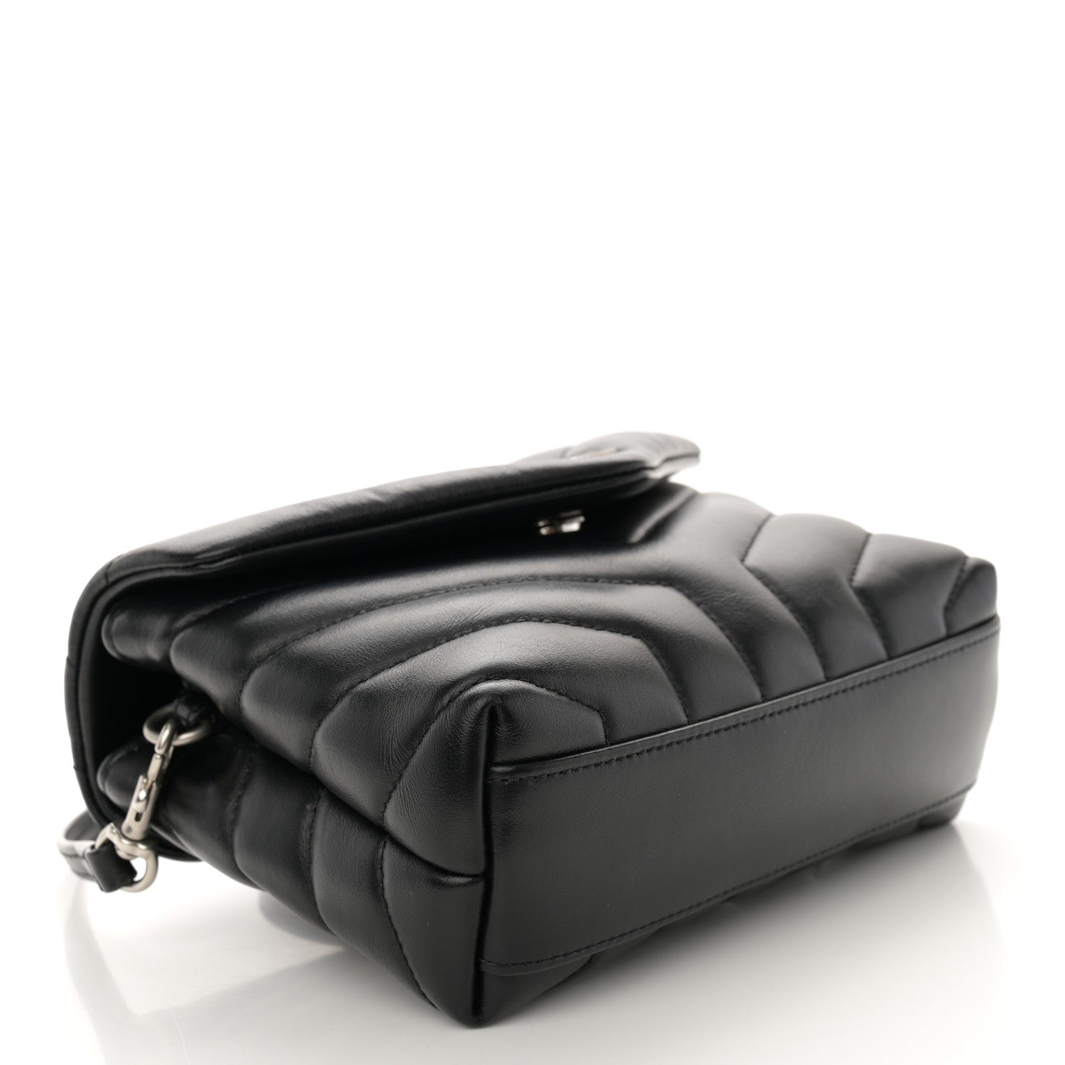 Saint Laurent Calfskin Y Quilted Monogram Toy Loulou Crossbody Bag Black 4 of 13
