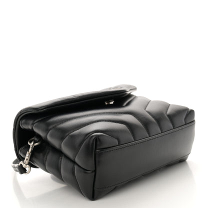 Saint Laurent Calfskin Y Quilted Monogram Toy Loulou Crossbody Bag Black 4 of 13