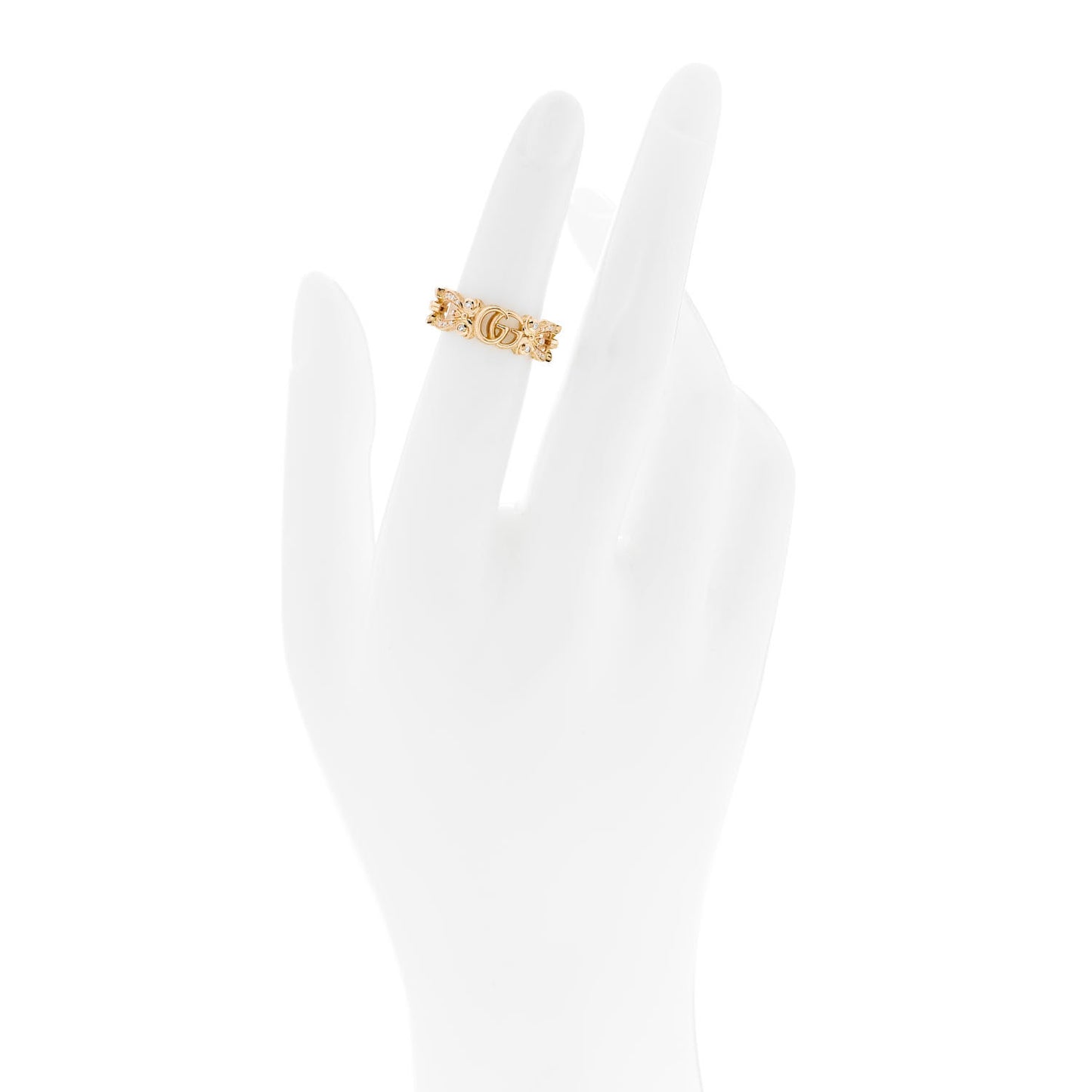 18K Yellow Gold Diamond Flora Ring 48 4.5