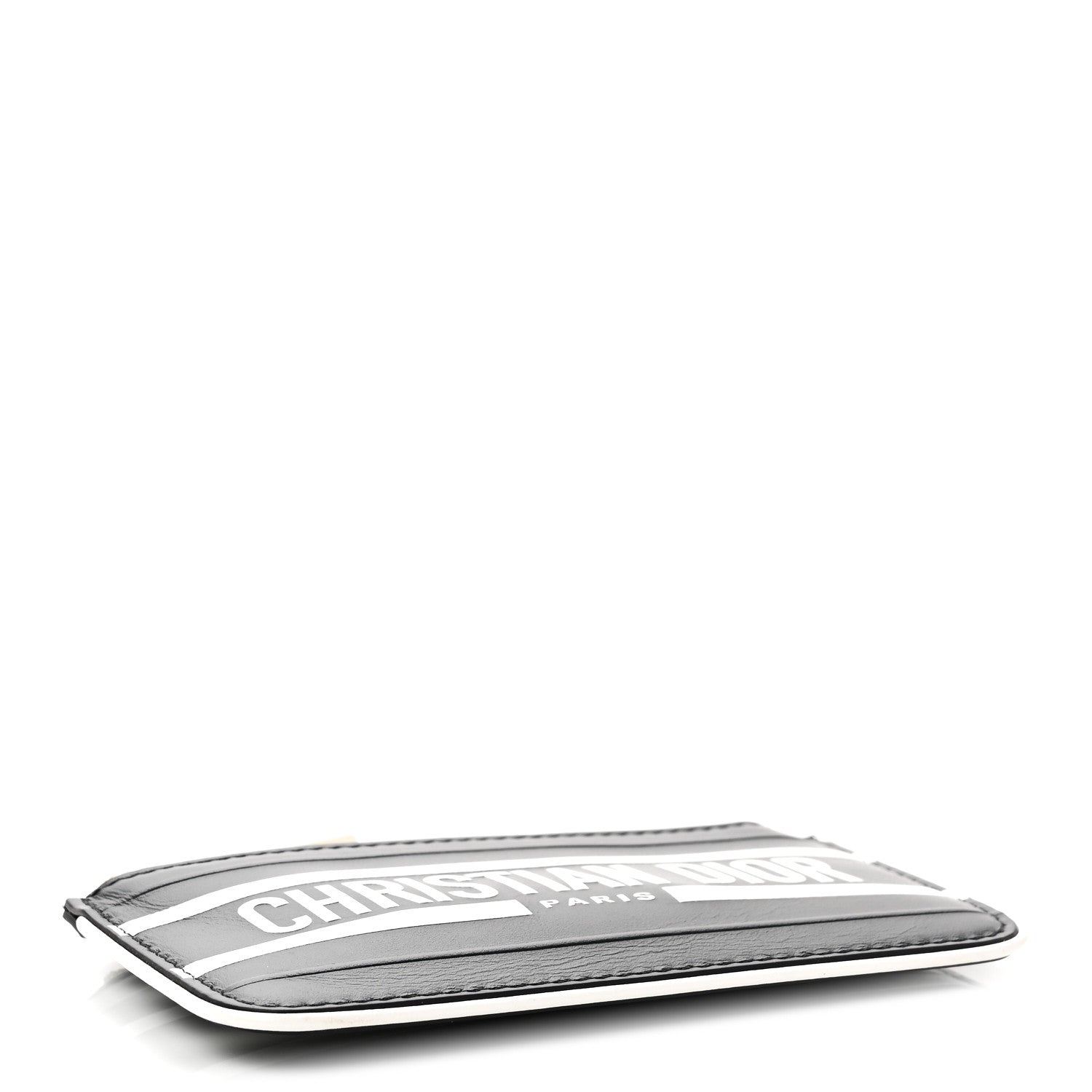 Christian Dior Calfskin Vibe Zip Key Wallet Blue White 4 of 7