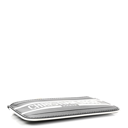 Christian Dior Calfskin Vibe Zip Key Wallet Blue White 4 of 7