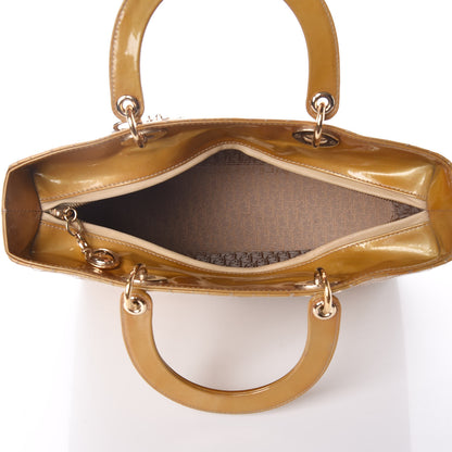 Christian Dior Patent Cannage Large Lady Dior Beige 5 of 22
