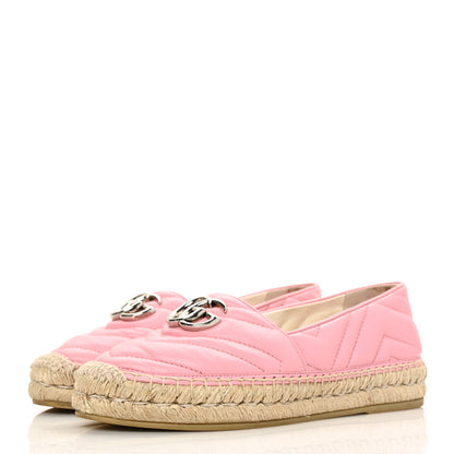 Gucci Nappa Matelasse GG Marmont Espadrilles 36 Wild Rose 3 of 10