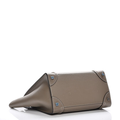 Celine Drummed Calfskin Mini Luggage Souris 4 of 7