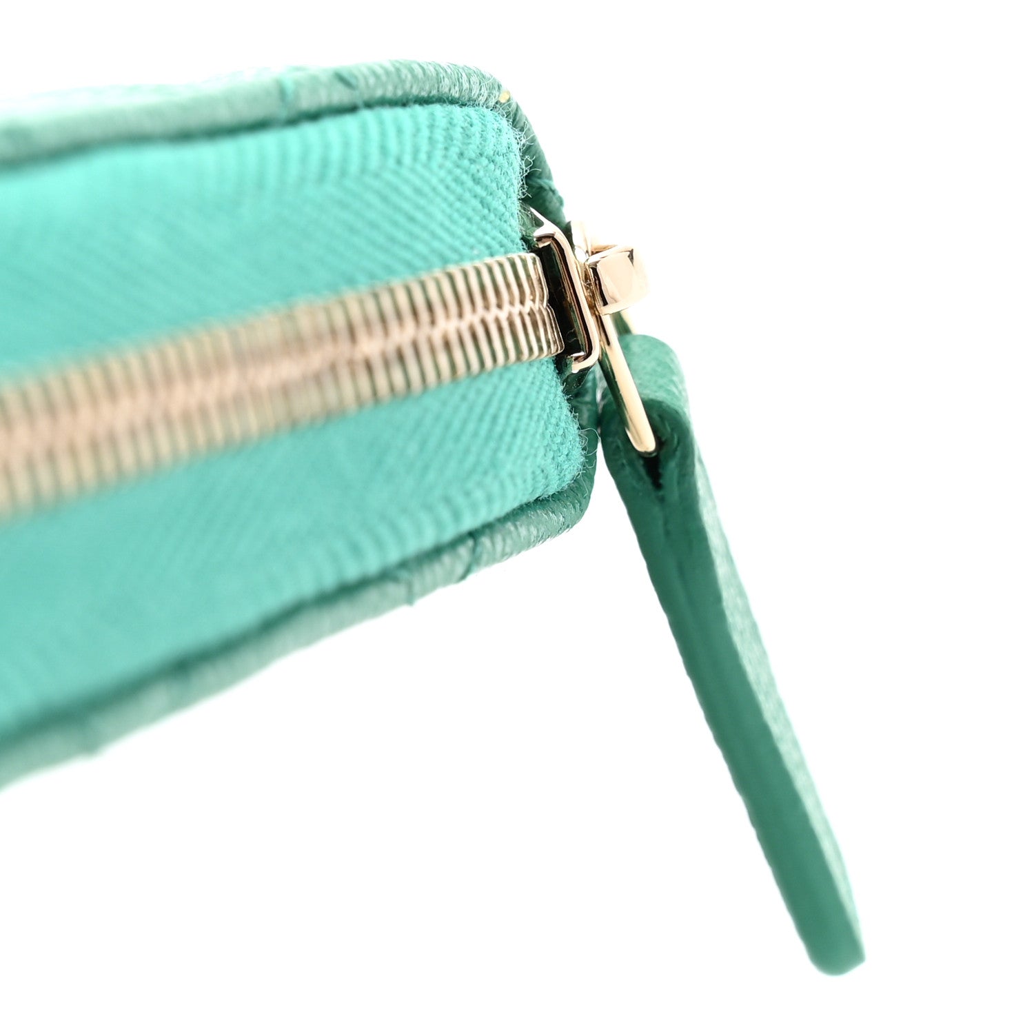 Chanel Caviar Quilted Perforated CC Long Zipped Wallet Green 11 of 12