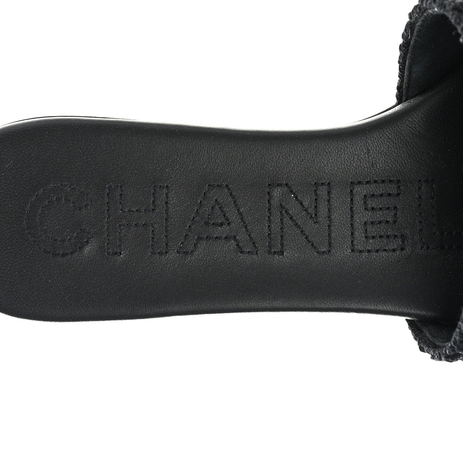 Chanel Crochet CC Mules Sandals 38 Black 7 of 9