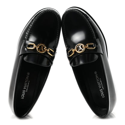 Louis Vuitton Lambskin Soho Flat Loafer 36.5 Black 2 of 9