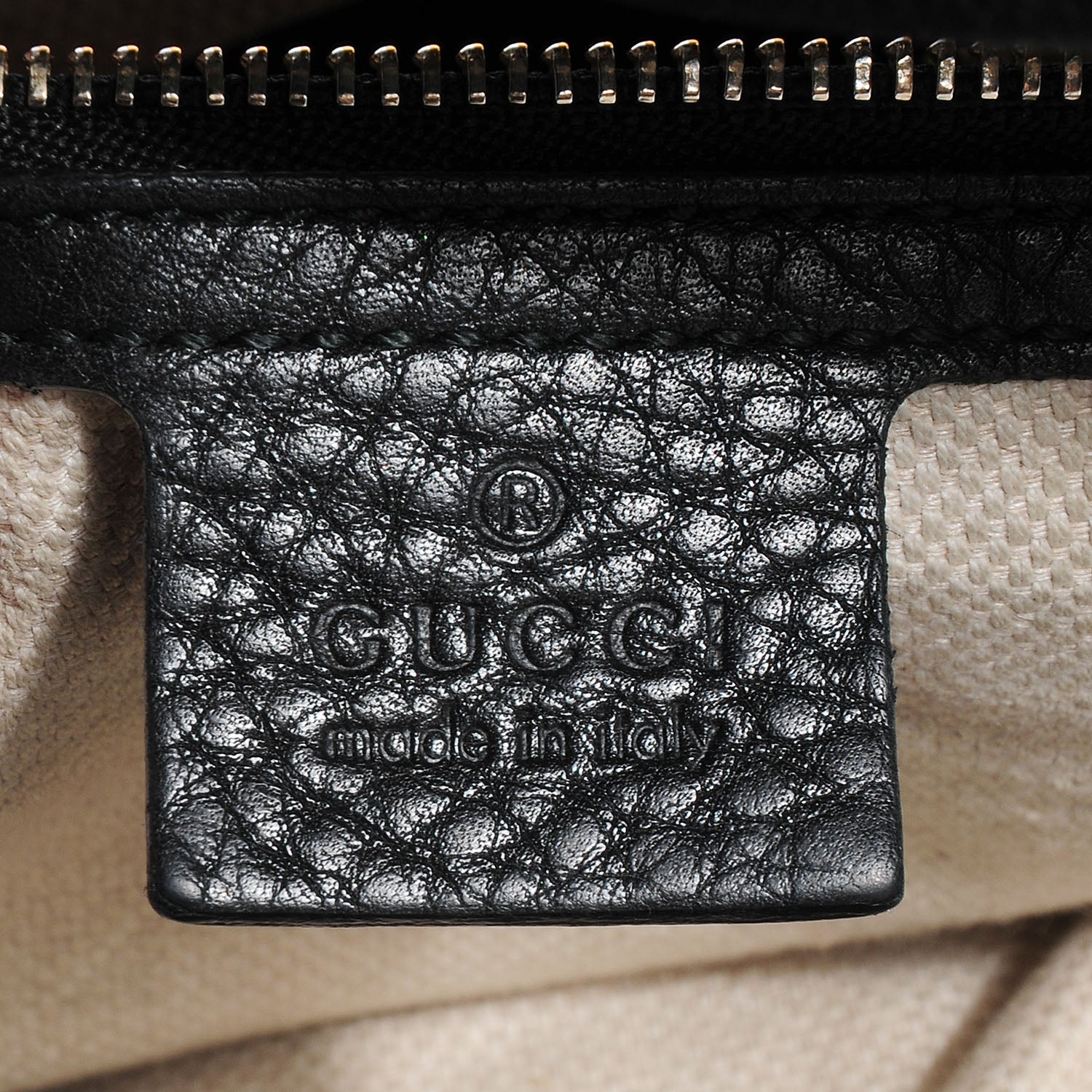 Gucci Pebbled Calfskin Large Soho Hobo Black 6 of 7