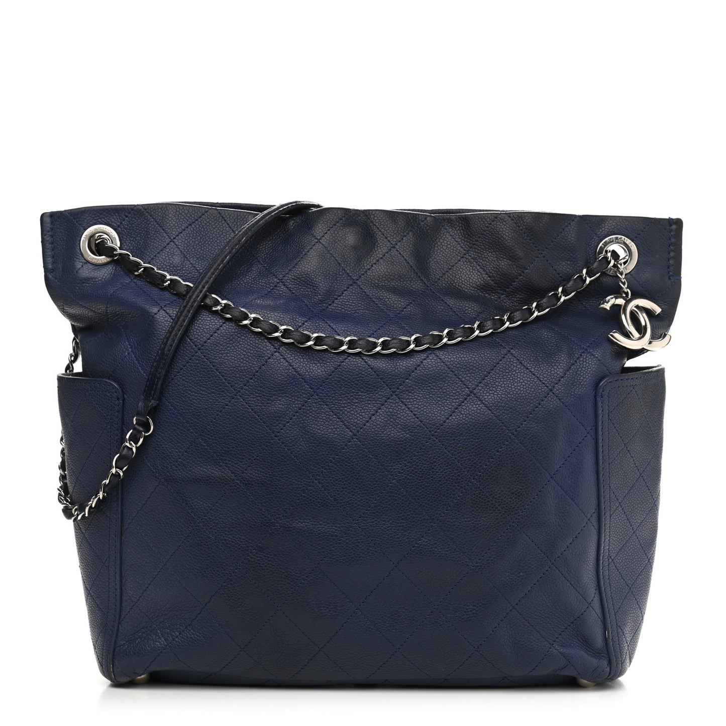 Caviar Stitched Large CC Pocket Hobo Navy