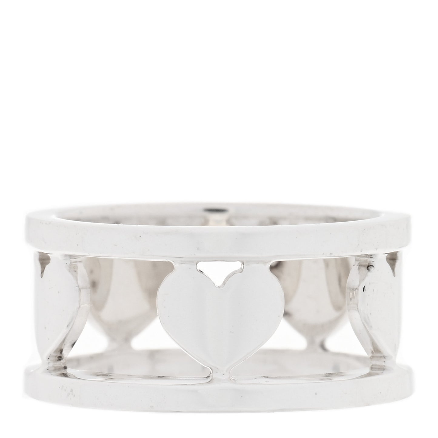 Sterling Silver Heart Stencil Band Ring 47 4.25
