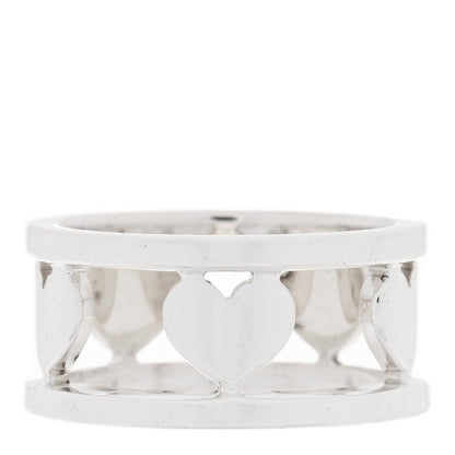 Tiffany Sterling Silver Heart Stencil Band Ring 47 4.25 1 of 4