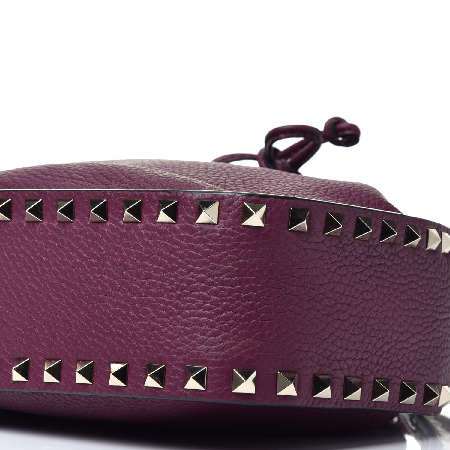 Valentino Garavani Alce Printed Calfskin Rockstud Bucket Bag Garnet 9 of 9
