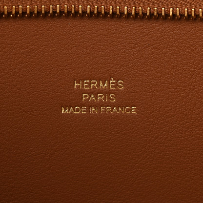 Hermes Swift Floral Printed Backpocket Pouch 25 Gold 6 of 7