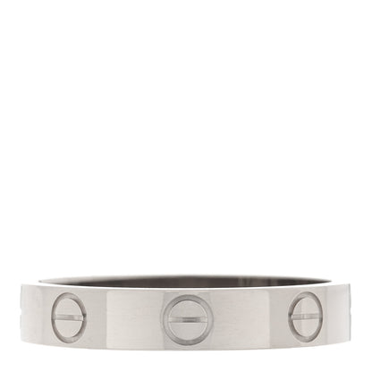 Cartier 18K White Gold 3.5mm LOVE Wedding Band Ring 54 6.75 2 of 4
