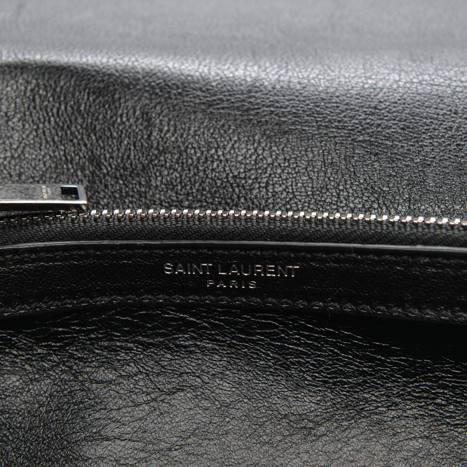 Saint Laurent Sheepskin Matelasse Chevron Monogram Medium College Bag Black 7 of 8