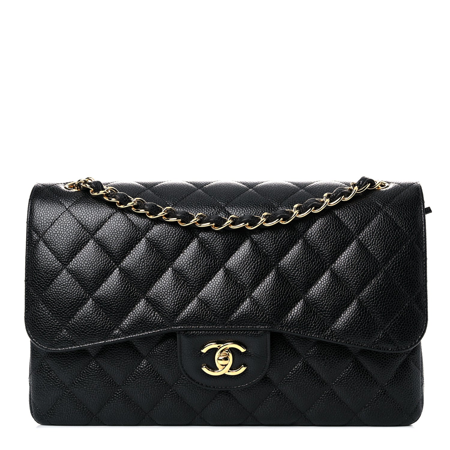 Chanel Caviar Quilted Jumbo Double Flap Black 1 of 10