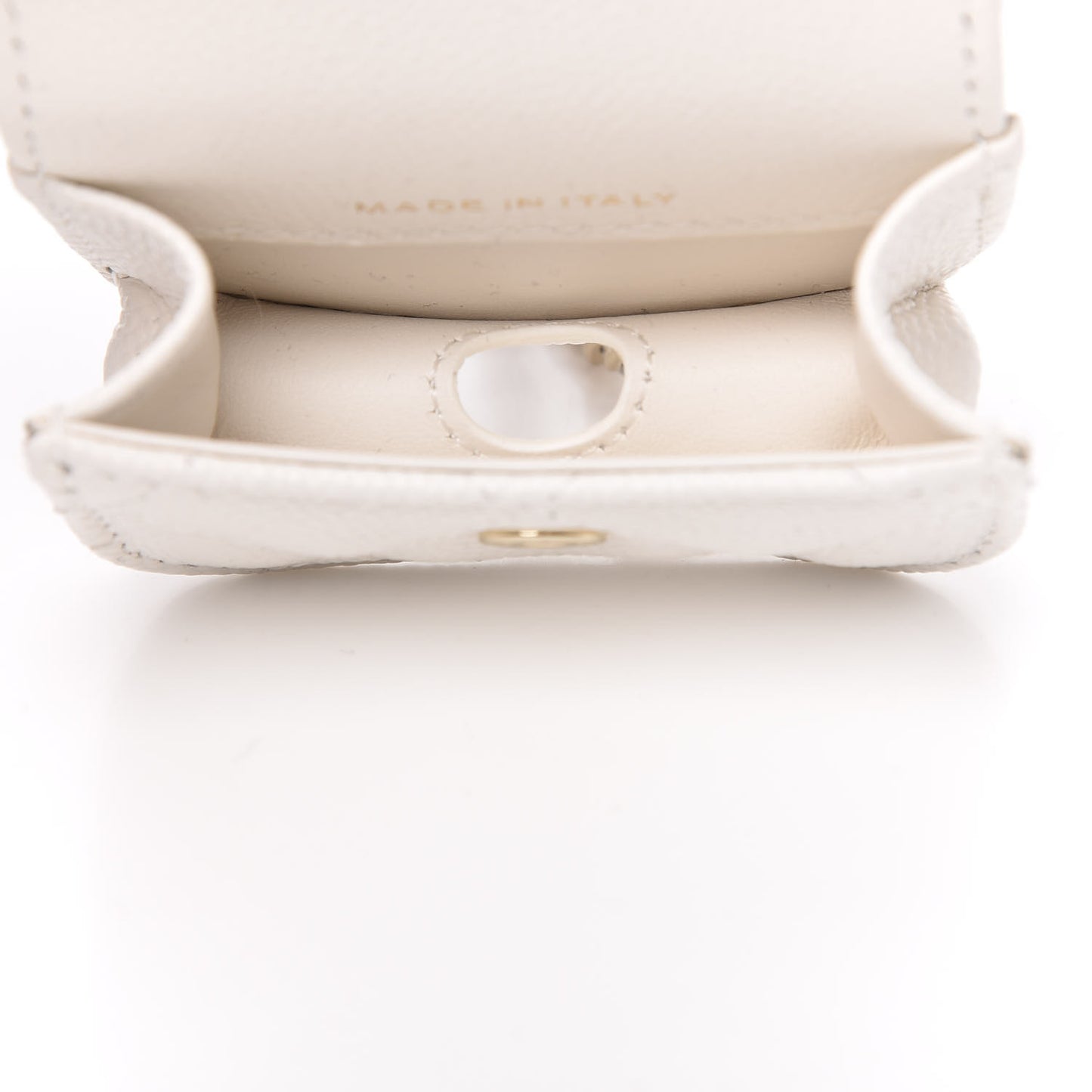 Caviar Quilted Airpods Pro Case White