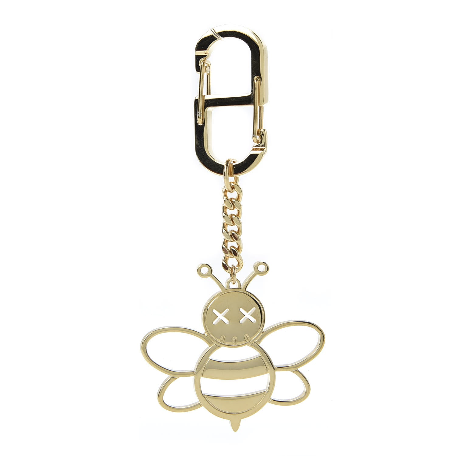 Christian Dior x KAWS Brass Bee Charm Key Ring Gold 4 of 5