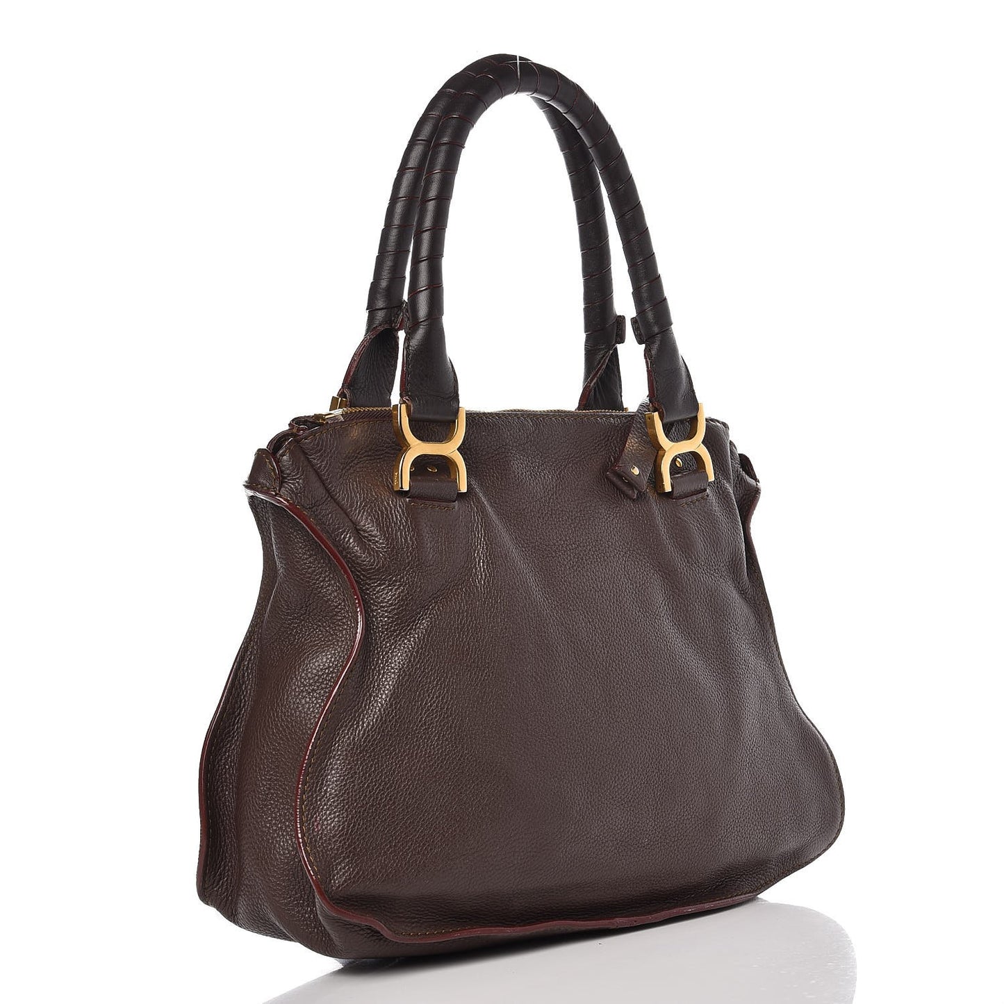 Calfskin Medium Marcie Satchel Truffle