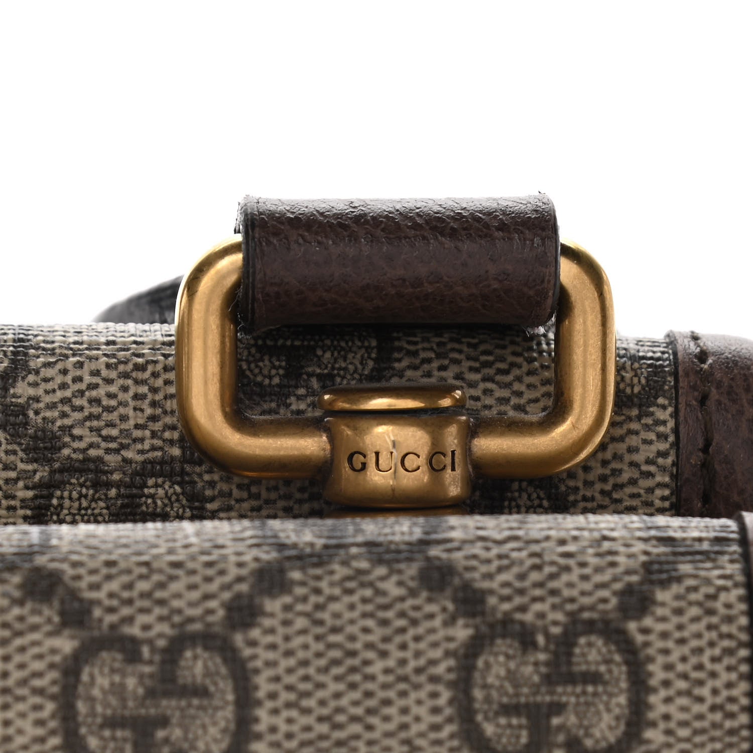 Gucci GG Supreme Monogram Web Small Neo Vintage Double Flap Messenger Bag Beige New Acero 19 of 28