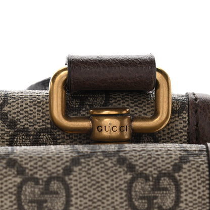 Gucci GG Supreme Monogram Web Small Neo Vintage Double Flap Messenger Bag Beige New Acero 19 of 28