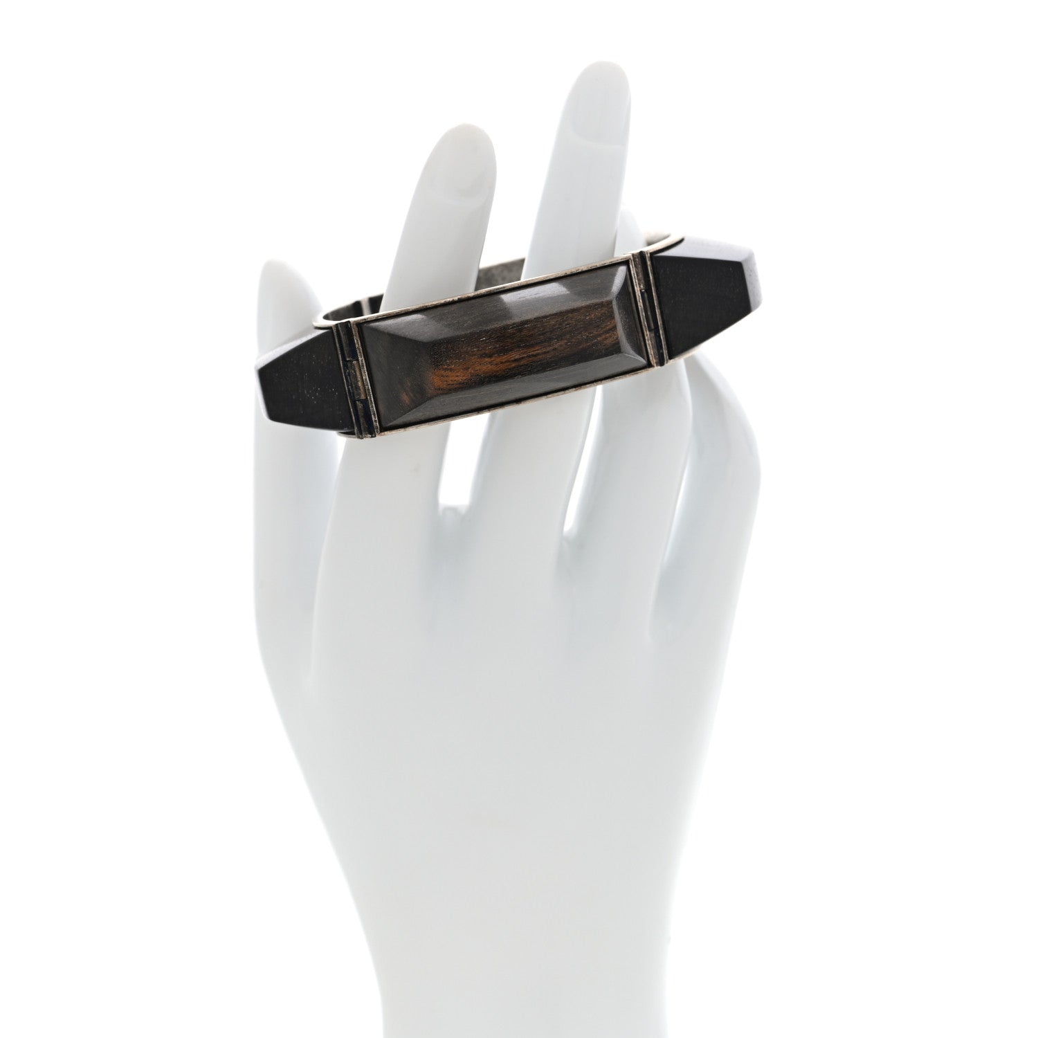 Saint Laurent Wooden Bracelet Black 2 of 5