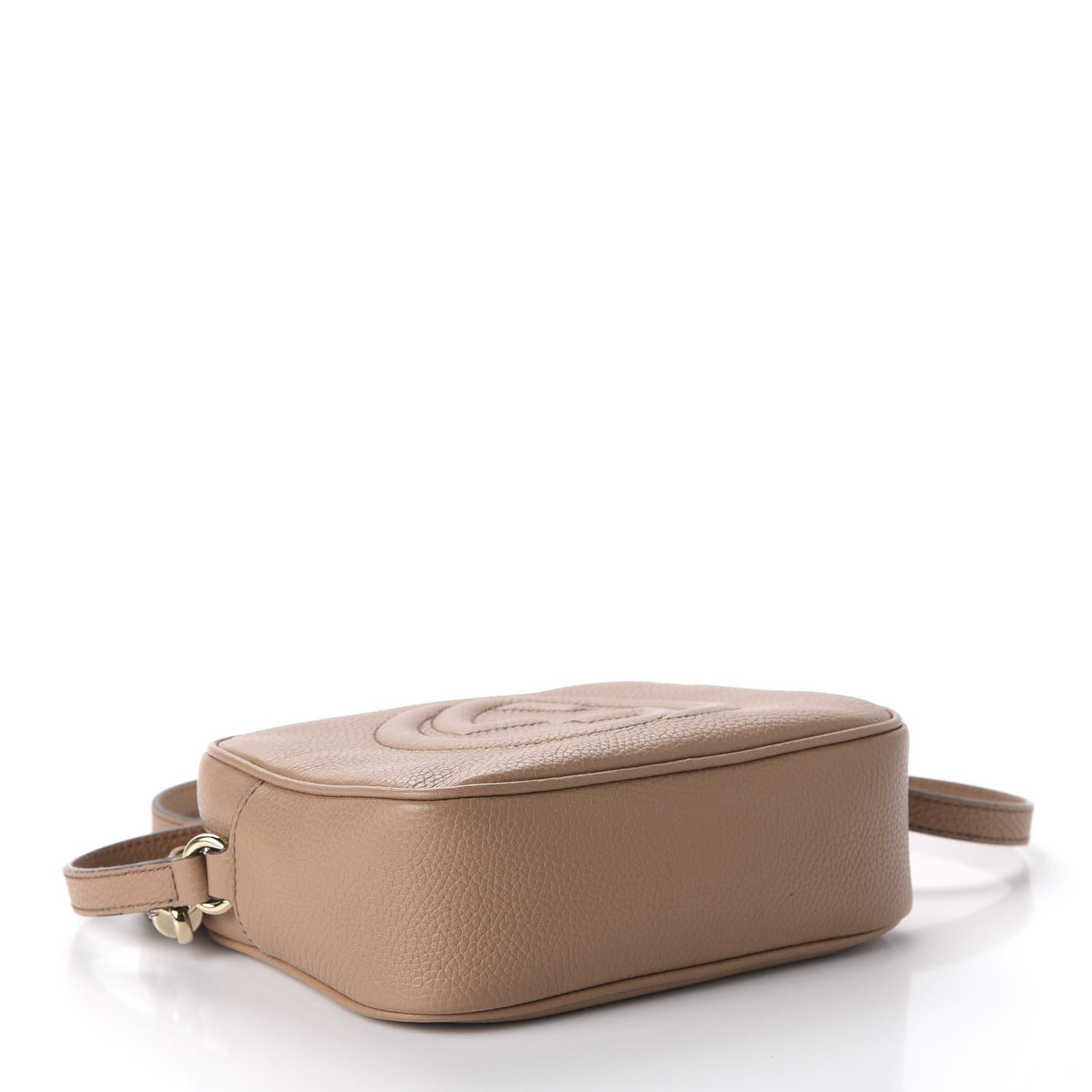 Pebbled Calfskin Small Soho Disco Bag Rose Beige