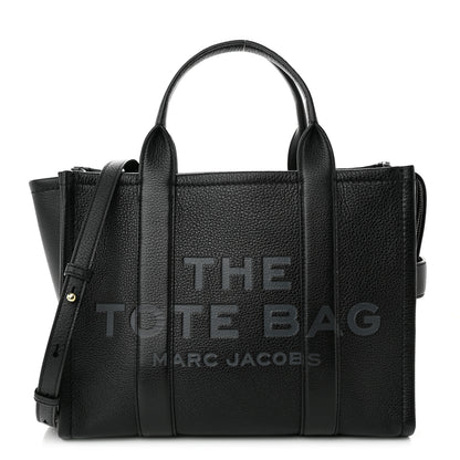Marc Jacobs Grained Calfskin Medium The Tote Bag Black 1 of 10