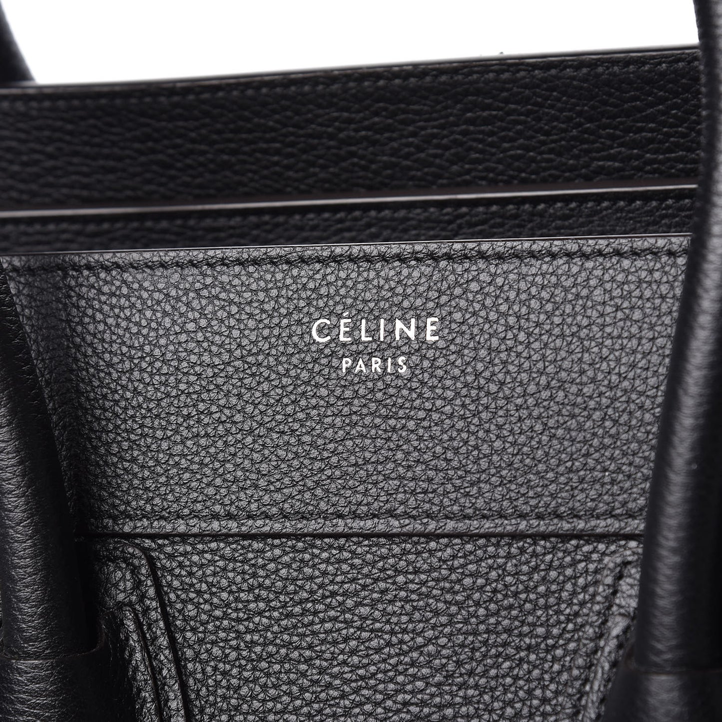 Drummed Calfskin Mini Luggage Black