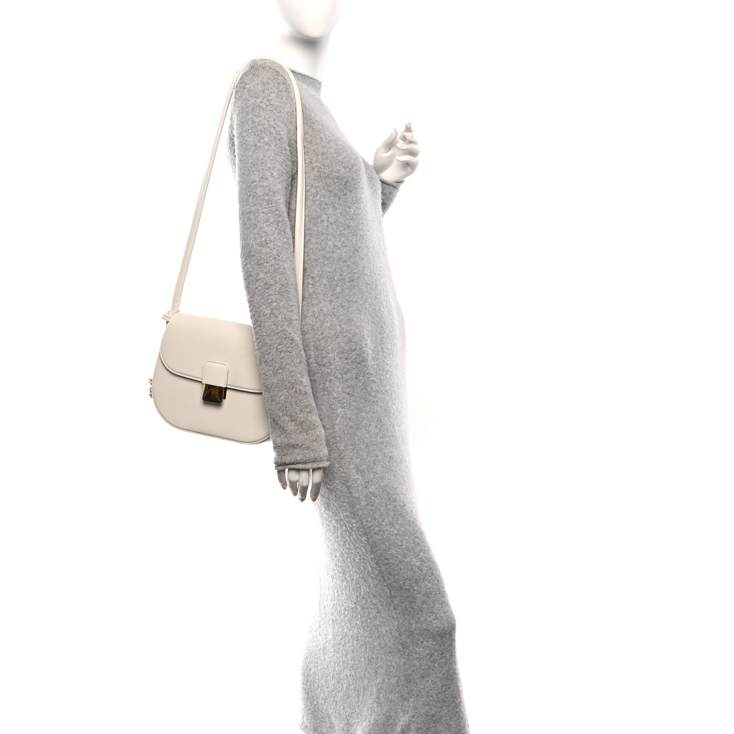 Calfskin Small Desiree Crossbody Bag Chalk Chalk