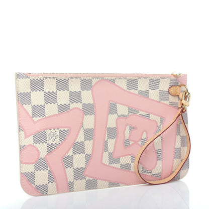 Louis Vuitton Damier Azur Tahitienne Neverfull MM GM Pochette 3 of 8