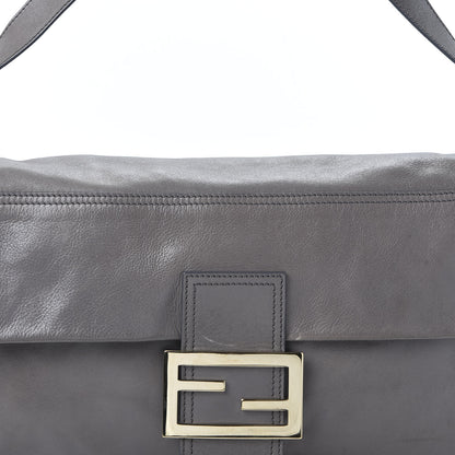 Fendi Vitello Acqua Large Convertible Baguette Grigio Scuro 14 of 14