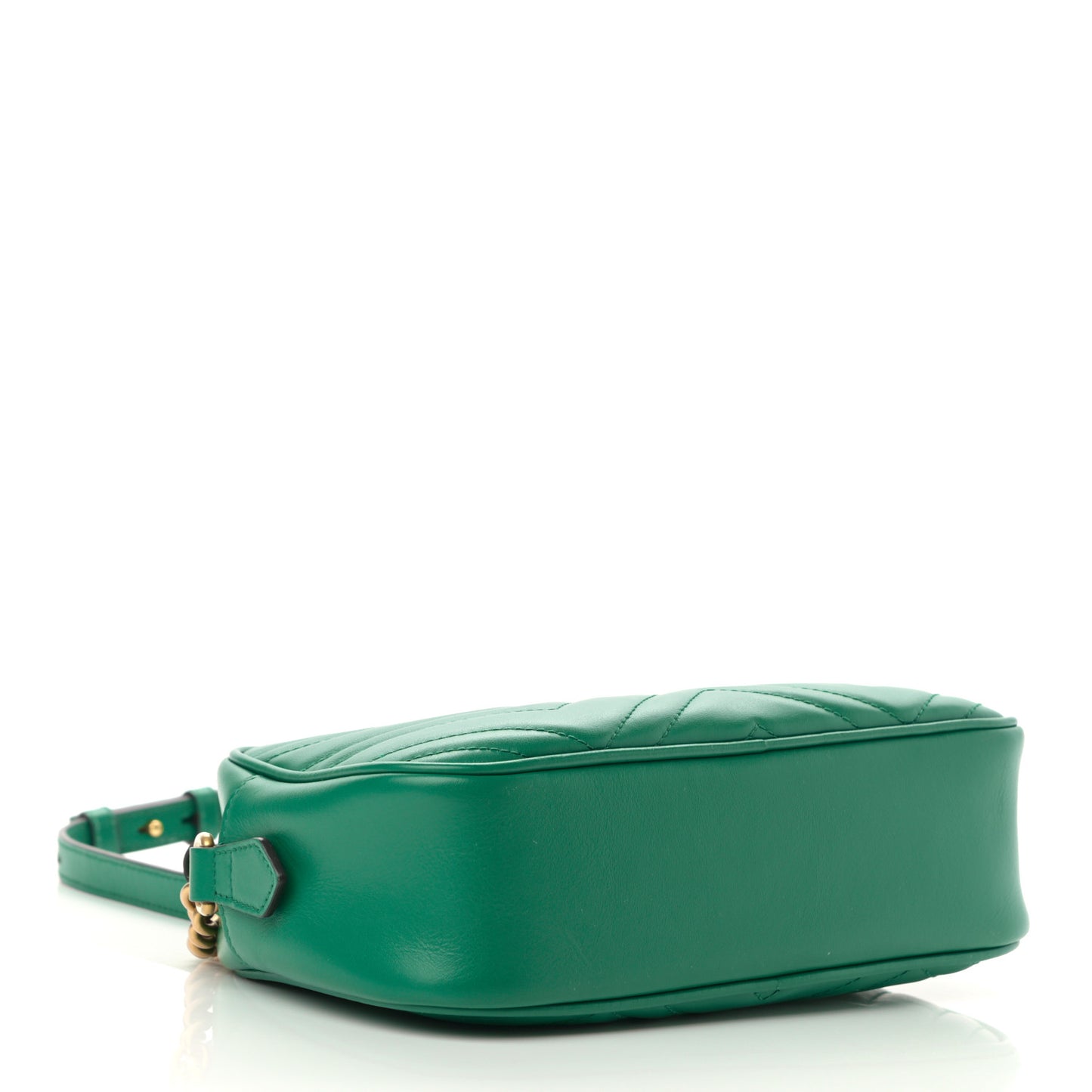 Calfskin Matelasse Small GG Marmont Chain Shoulder Bag Emerald Green