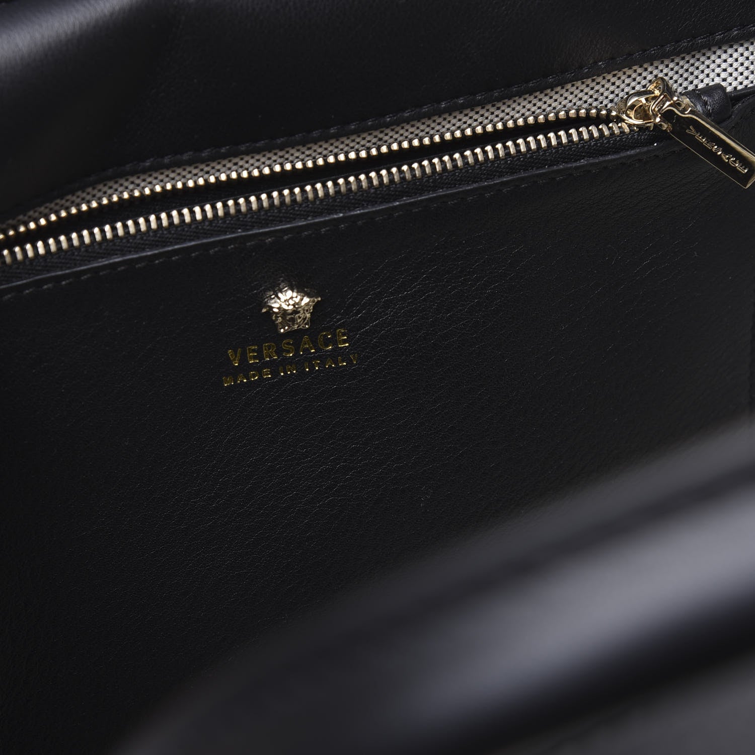 Versace Calfskin Medium Palazzo Empire Bag Black 8 of 10