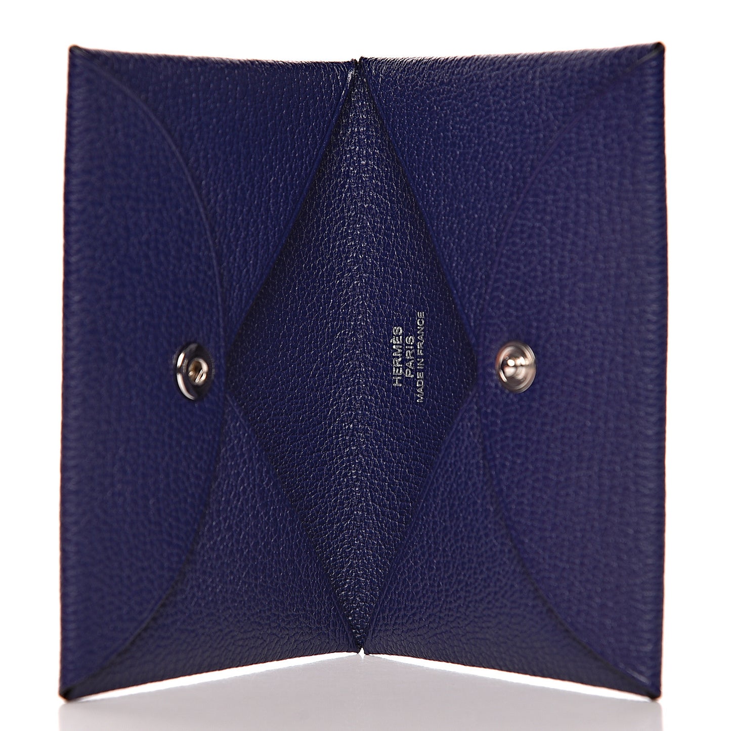 Chevre Mysore Calvi Card Case Bleu Encre